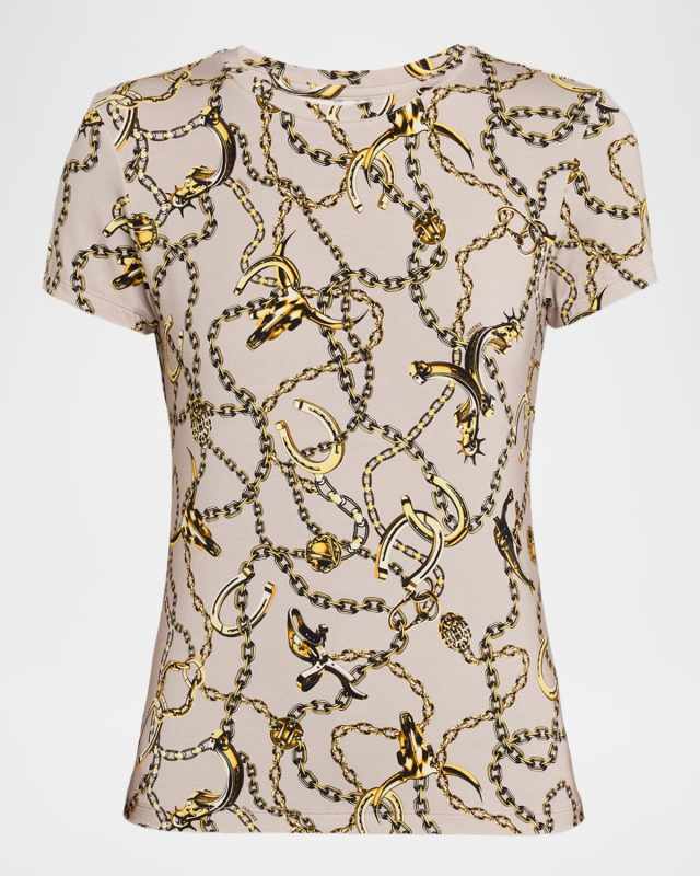 Ressi Short-Sleeve Long Horn Chain Tee